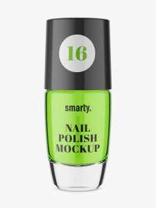 Transparent nail polish mockup