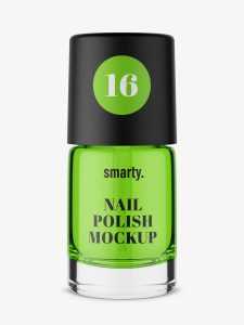 Transparent nail polish mockup