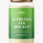 Transparent nutrition jar mockup - Free PSD Download Transparent nutrition jar mockup