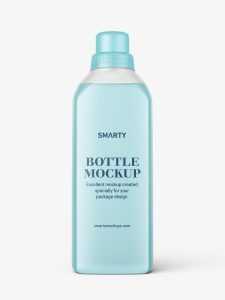Transparent universal plastic bottle mockup