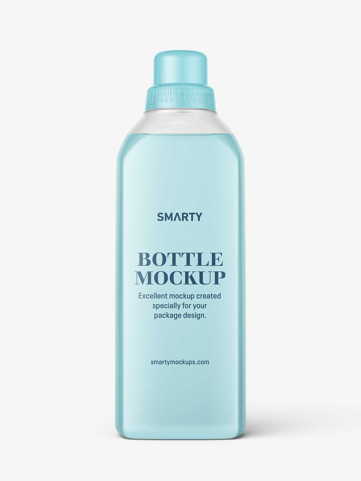 Transparent universal plastic bottle mockup