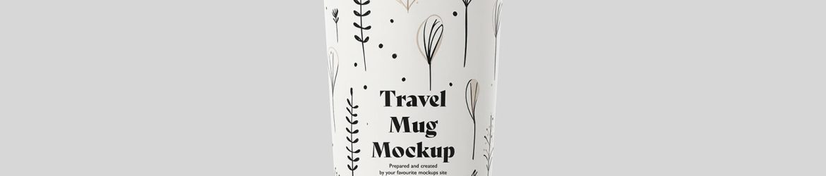 Travel mug mockup
