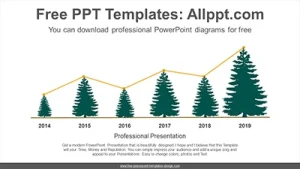 Tree line chart PowerPoint Diagram Template
