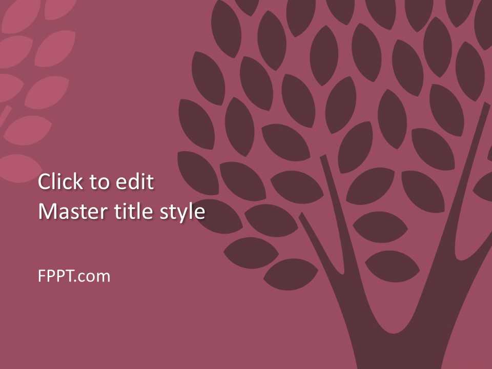 Tree PowerPoint Theme for Presentations
