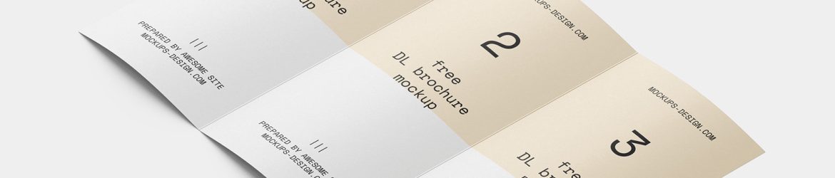 Tri fold DL flyer mockup