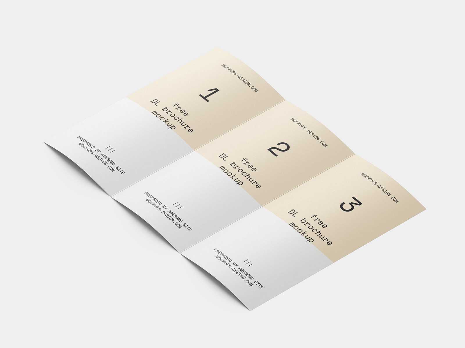Tri fold DL flyer mockup