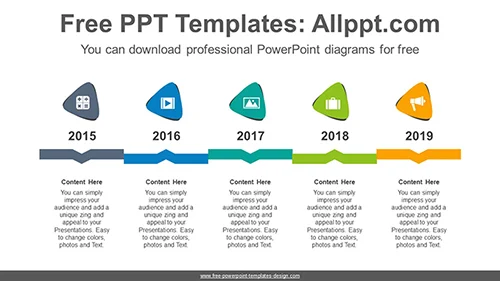 Triangle chevron bar PowerPoint Diagram Template