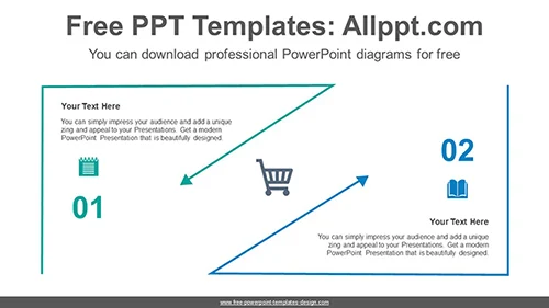 Triangle line arrow PowerPoint Diagram Template