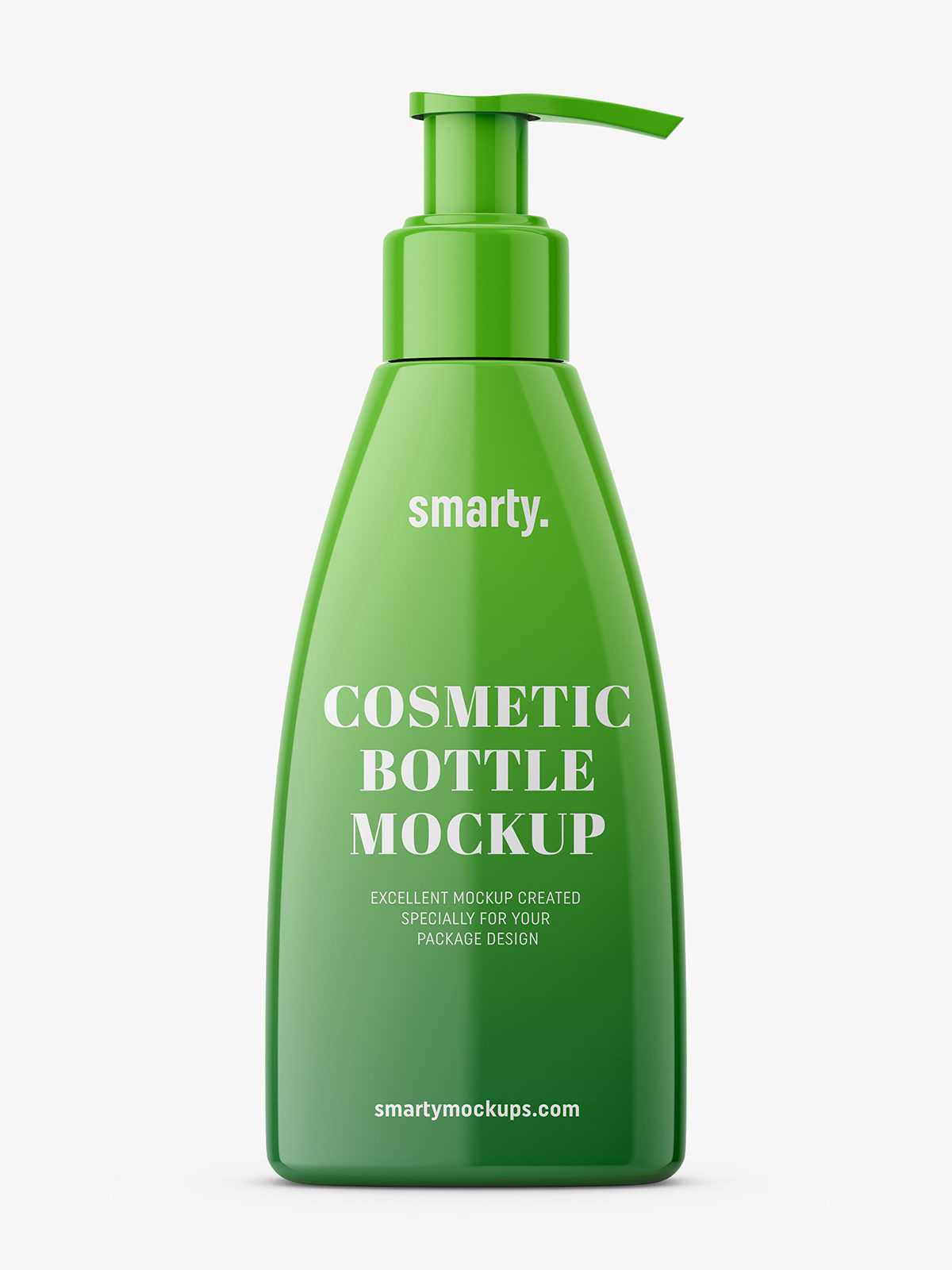 Triangle shaped bottle with pump / glossy