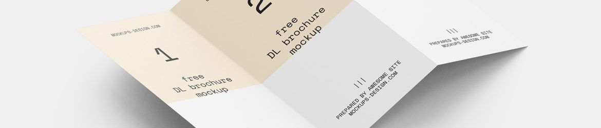 Trifold brochure mockup