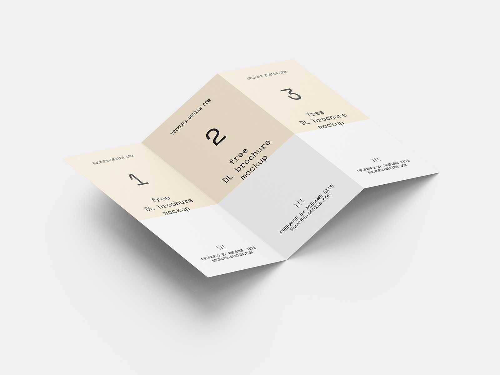 Trifold brochure mockup