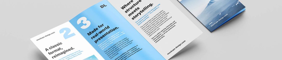 Trifold DL flyer mockup
