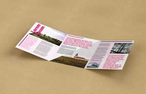 Trifold leaflet mockup