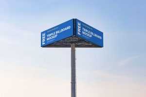 Triple billboard mockup - Instant Download
