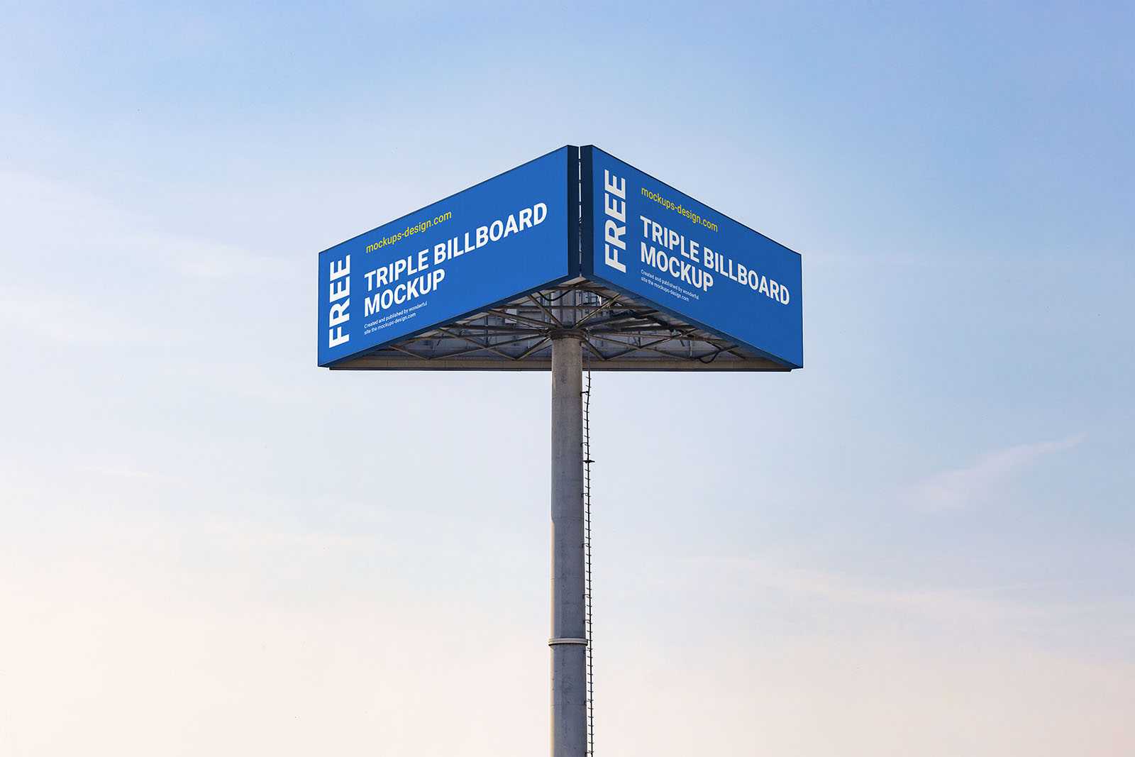 Triple billboard mockup - Instant Download