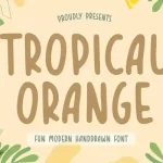 TROPICAL ORANGE Handdrawn Font