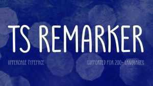 TS Remarker Font › Fontesk
