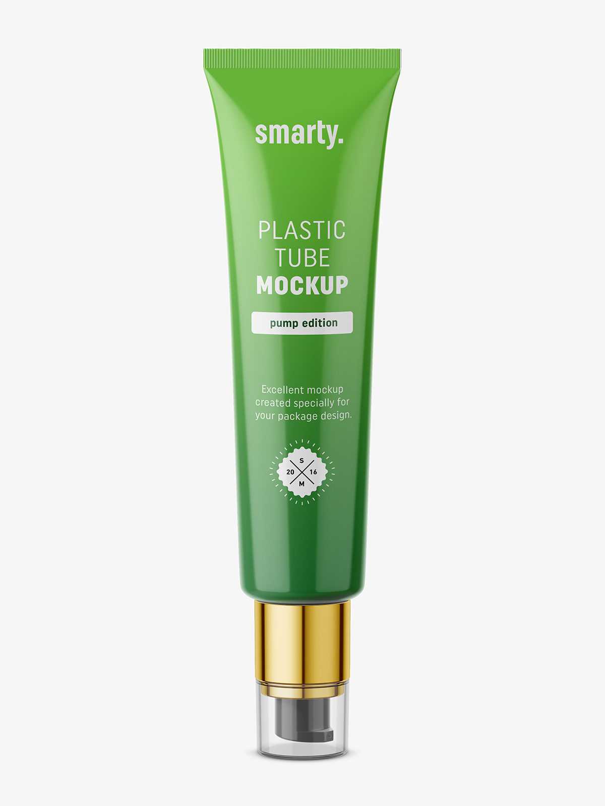 Tube with pump mockup / glossy