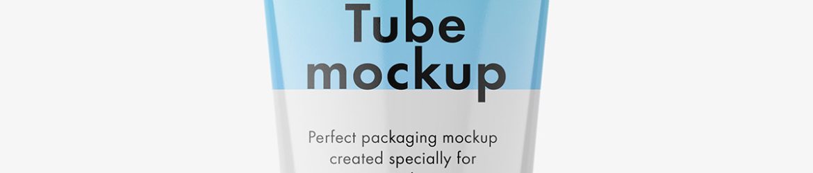 Tube with sealed cap mockup / glossy