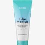 Tube with sealed cap mockup / glossy