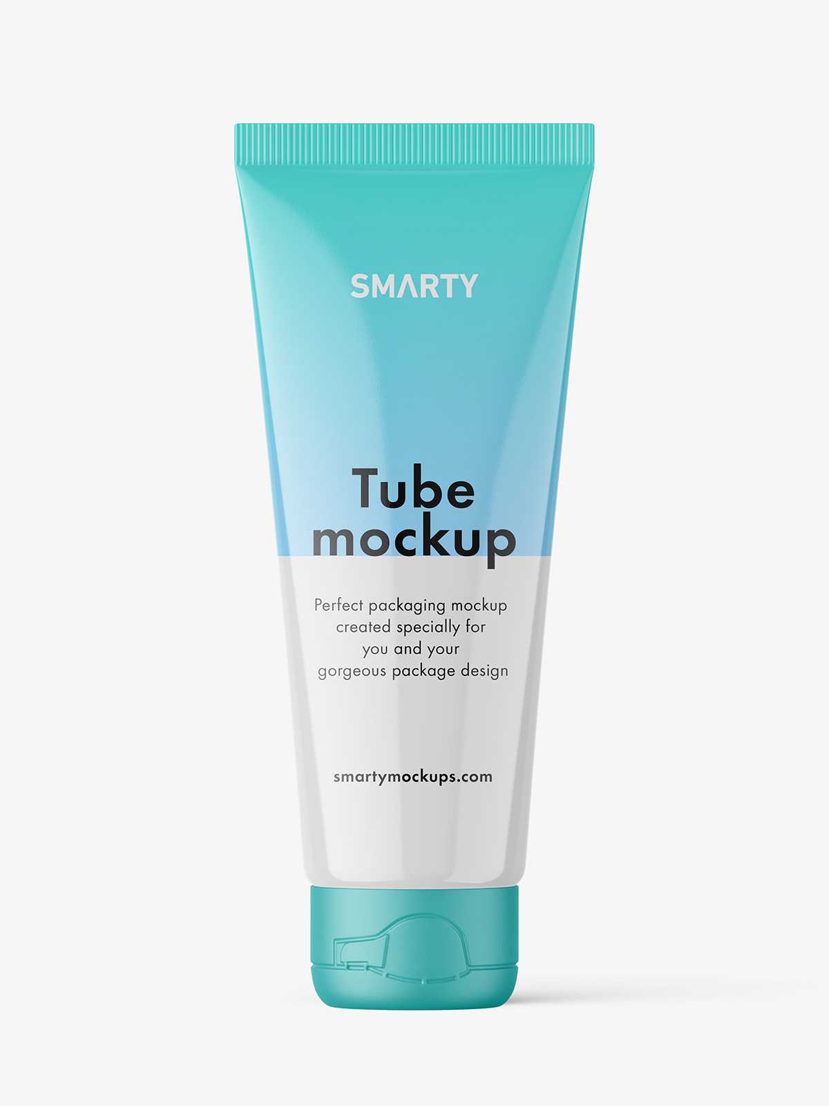 Tube with sealed cap mockup / glossy