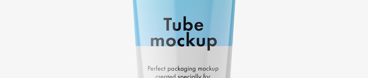 Tube with sealed cap mockup / glossy