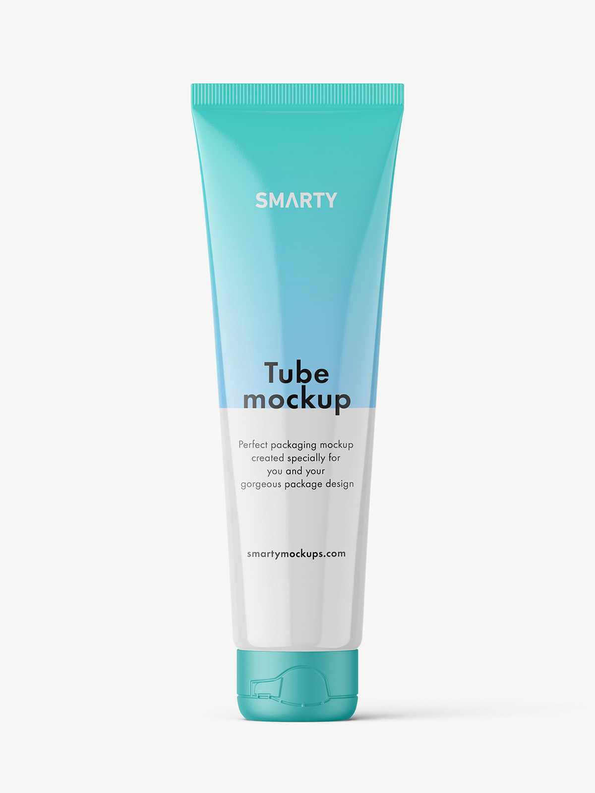 Tube with sealed cap mockup / glossy
