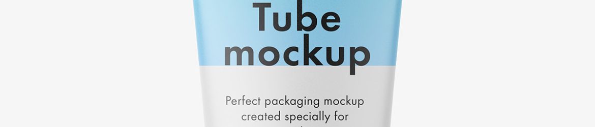 Tube with sealed cap mockup / matt