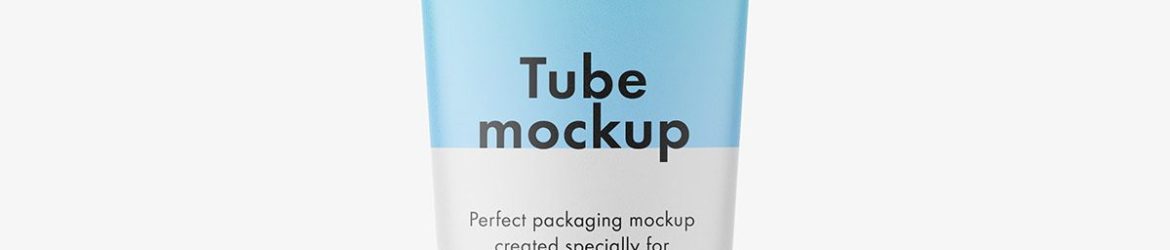 Tube with sealed cap mockup / matt