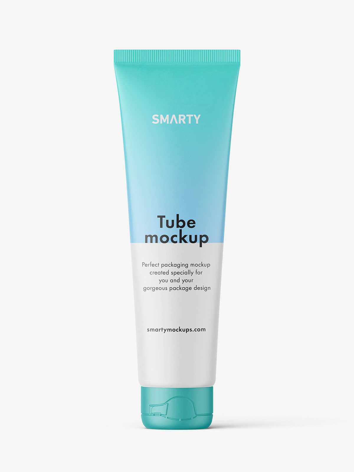 Tube with sealed cap mockup / matt