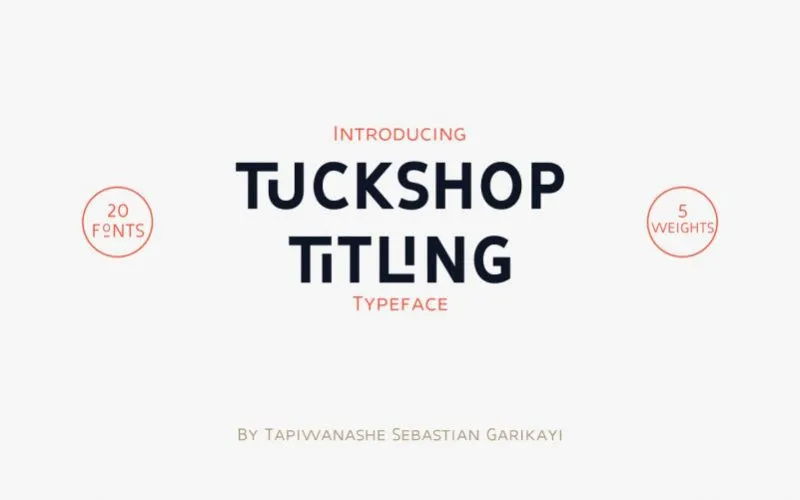 Tuckshop Titling Font Family