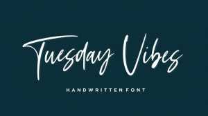 Tuesday Vibes Script Font › Fontesk