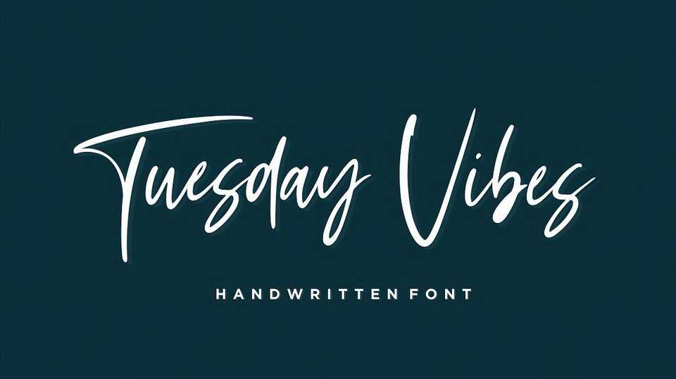 Tuesday Vibes Script Font › Fontesk