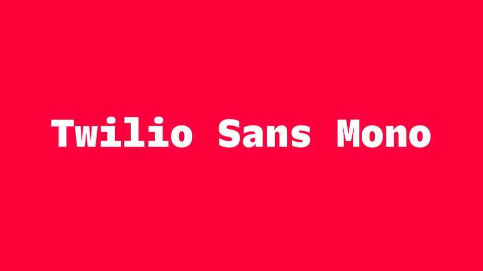 Twilio Sans Mono Font Family › Fontesk