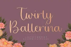 Twirly Ballerina Handwritten Font