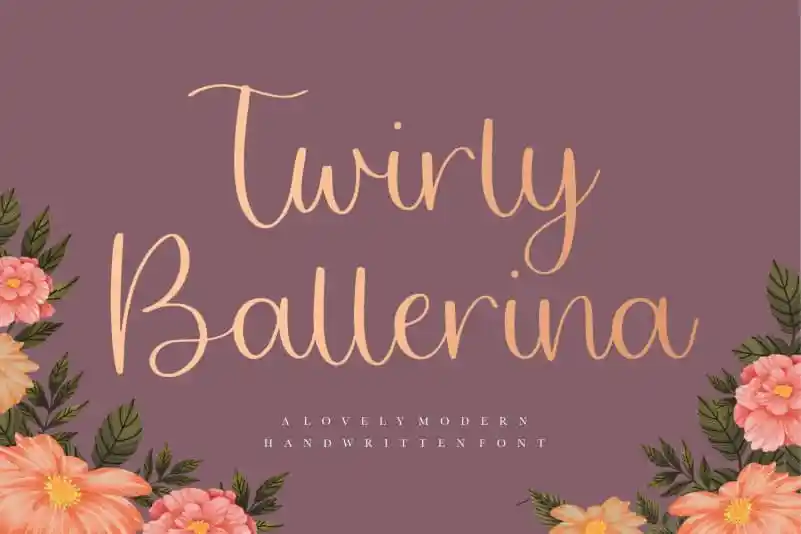 Twirly Ballerina Handwritten Font