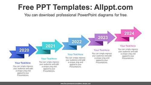 Twisted Paper Arrows PowerPoint Diagram