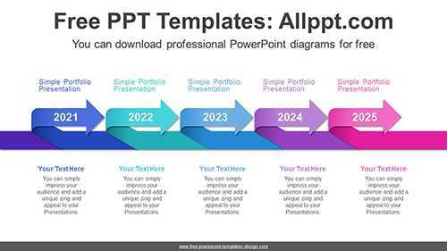 Twisted Ribbon Arrows PPT Diagram