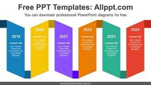 Twisted Ribbon Banner PowerPoint Diagram Template