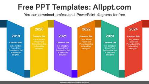 Twisted Ribbon Banner PowerPoint Diagram Template