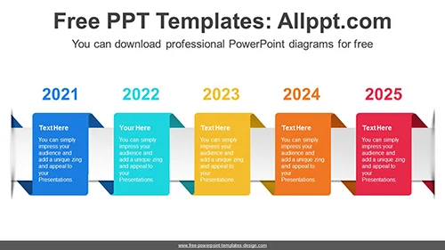 Twisted Ribbon Banner PPT Diagram