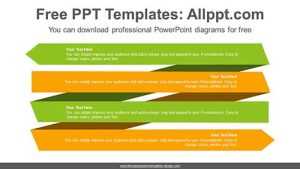 Twisted Ribbon Banners PowerPoint Diagram