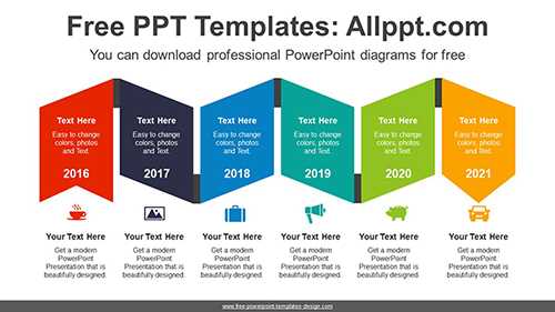 Twisted Ribbon Banners PPT Diagram