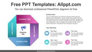Twisted Square Ribbon PowerPoint Diagram