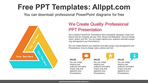 Twisted Triangle PowerPoint Diagram Template