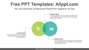 Two circle intersections PowerPoint Diagram Template