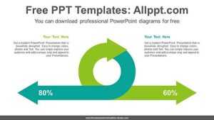 Two Curved Arrows PowerPoint Diagram