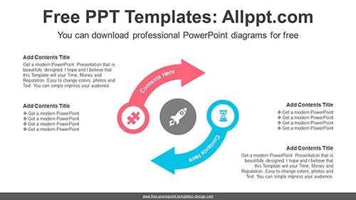 Two Curved Arrows PPT Diagram