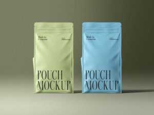 Two Front View Pouch Mockups