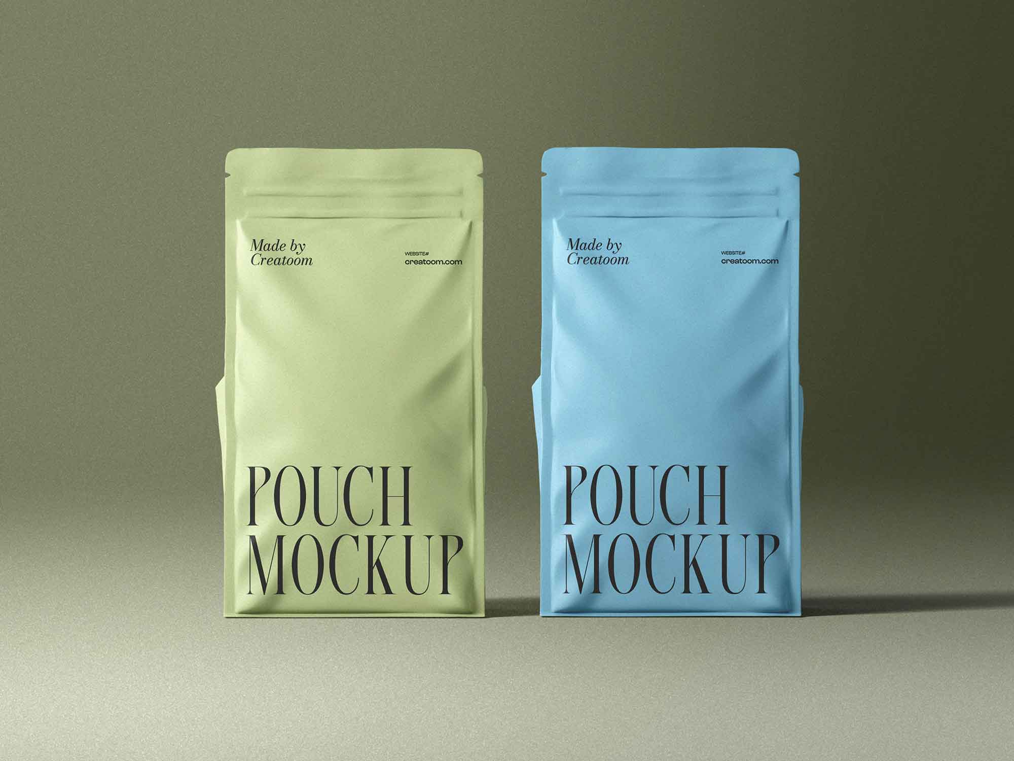 Two Front View Pouch Mockups